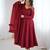 Maroon color georgette lucknowi three piece anarkali suit