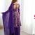 Purple color roman silk discharge printed plazzo suit