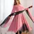 Onion pink georgette three piece anarkali suit