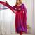 Dark pink color georgette three piece anarkali suit
