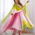 Multi pink color georgette three piece anarkali suit