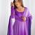 Multi purple color georgette three piece anarkali suit