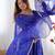 Royal blue color bandhej print soft chiffon anarkali gown
