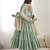Pista color pure roman silk ruffle style anarkali suit