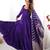 Purple color pure roman silk ruffle style anarkali suit