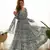 Sky blue printed faux georgette anarkali set