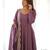 Mauve solid roman silk chanderi kurta set