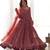 Maroon digital print georgette anarkali set