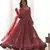 Maroon digital print georgette anarkali set