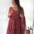 Maroon digital print georgette anarkali set