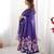 Purple embroidered organza anarkali set with dupatta