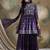 Purple Faux georgette anarkali style long choli readymade lehenga