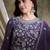 Purple Faux georgette anarkali style long choli readymade lehenga