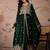 Green Faux Georgette anarkali style long choli readymade lehenga