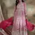 Pink Vichitra Silk anarkali style long choli readymade lehenga
