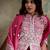 Pink Vichitra Silk anarkali style long choli readymade lehenga