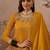 Women's Yellow Chinon Stitched Top With Bottom and Dupatta Full Sleeve Embroidered Straight Choli