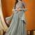 Grey Faux Georgette anarkali style long choli readymade lehenga