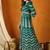 Green Chinon anarkali style long choli readymade lehenga