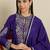 Purple Chinon anarkali style long choli readymade lehenga