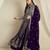 Purple Faux Georgette anarkali style long choli readymade lehenga
