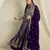 Purple Faux Georgette anarkali style long choli readymade lehenga