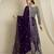 Purple Faux Georgette anarkali style long choli readymade lehenga