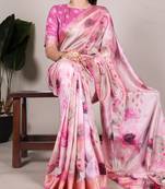 tussar art silk saree with lustrous viscose border