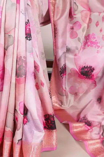 tussar art silk saree with lustrous viscose border