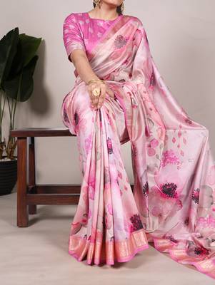 tussar art silk saree with lustrous viscose border 4