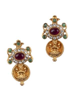 Gold plated multicolor goddess necklace set 4