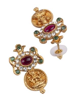 Gold plated multicolor goddess necklace set 5