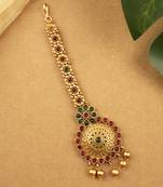 Gold plated ghungroo temple maangtika