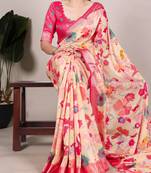 tussar art silk saree with lustrous viscose border