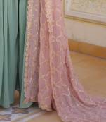 Pista Green Faux Georgette Kurta Set with Thread Embroidery & Sequins Dupatta – Graceful Festive Wear