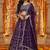 Purple Faux Georgette Wedding Wear Lehenga Choli