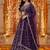 Purple Faux Georgette Wedding Wear Lehenga Choli