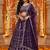 Purple Faux Georgette Wedding Wear Lehenga Choli