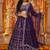 Purple Faux Georgette Wedding Wear Lehenga Choli