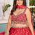 Red Faux Georgette Wedding Wear Lehenga Choli