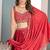 Red Faux Georgette Wedding Wear Lehenga Choli