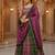Purple Faux Georgette Wedding Wear Lehenga Choli
