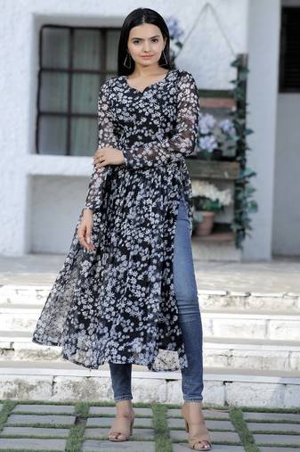 Black 1001 Butti Printed Kurta – Premium Elegant Wear for Daily & Festive Styling