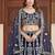 Blue Faux Georgette Wedding Wear Lehenga Choli