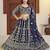 Blue Faux Georgette Wedding Wear Lehenga Choli