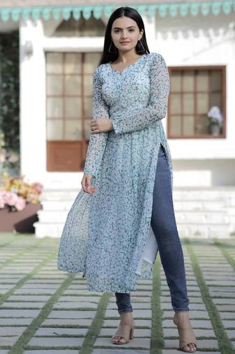 White 1004 Butti Printed Kurta – Elegant Daily & Office Wear with Comfortable Fit