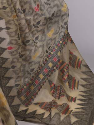 poly cotton saree with fine thread weaving work 5