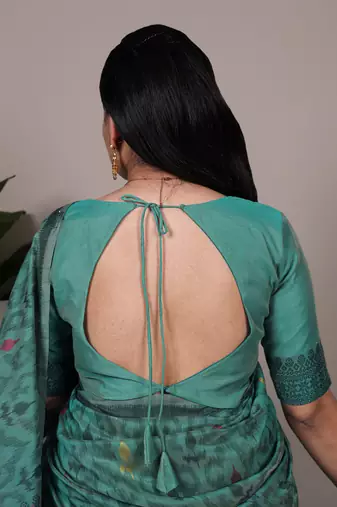 poly cotton saree with fine thread weaving work