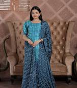 Rama Maslin Kurta Set with Chinnon Bottom & Embroidered Dupatta – Stylish Daily & Festive Wear
