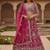 Pink Faux Georgette Wedding Wear Lehenga Choli
